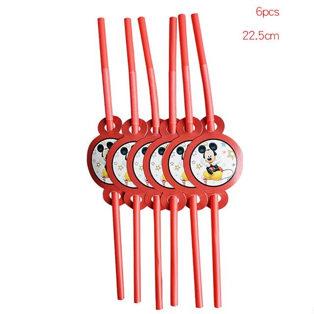 Cartoon Mickey Mouse Theme Cutlery Kids Party Decoration Children Birthday Party Baby Bath Cup Plate Party Supplies Dinner sets