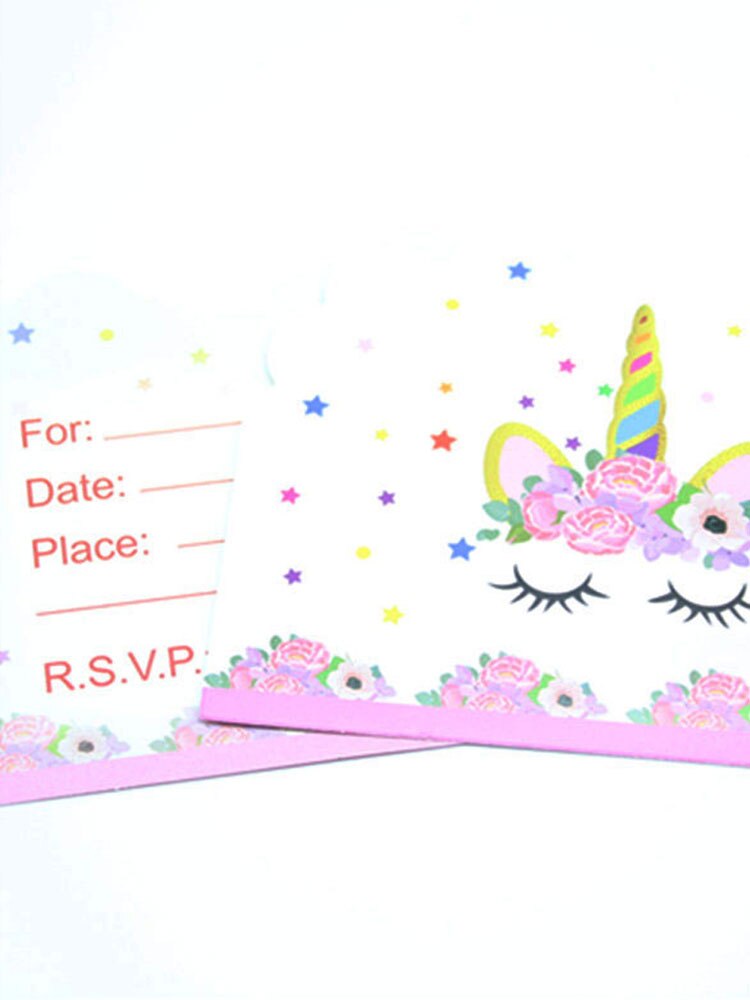 Unicorn Party Invite 6 Culverts Children Party Decorations Happy Birthday Unicorn Theme Wedding Invitation Gift Baby Shower