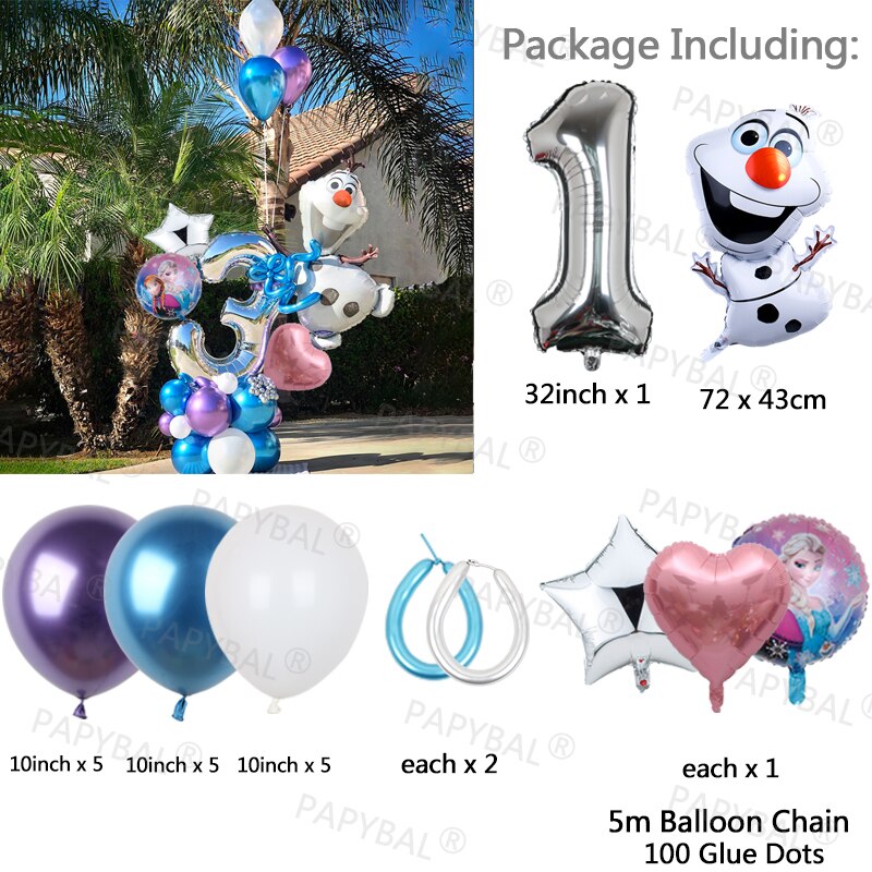 Disney Frozen Princess Elsa Foil Balloons18inch Birthday Helium Balloon Baby Shower Party Globos Kid's Toy Gifts Girls