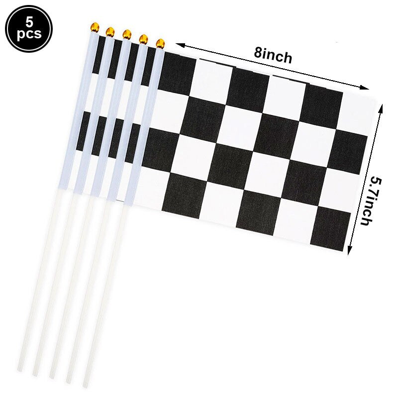 1set 137x274cm Black White Tablecloths Racing Car Motorcycle Theme Party Dispossible Plastic Tablecover Birthday Party Supplies