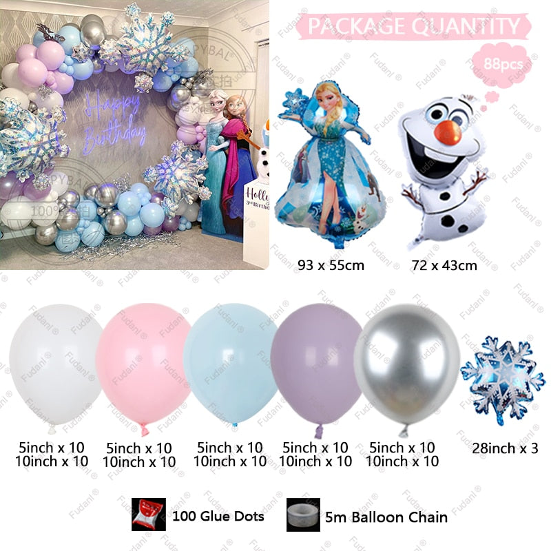 Disney Frozen Princess Elsa Foil Balloons18inch Birthday Helium Balloon Baby Shower Party Globos Kid's Toy Gifts Girls