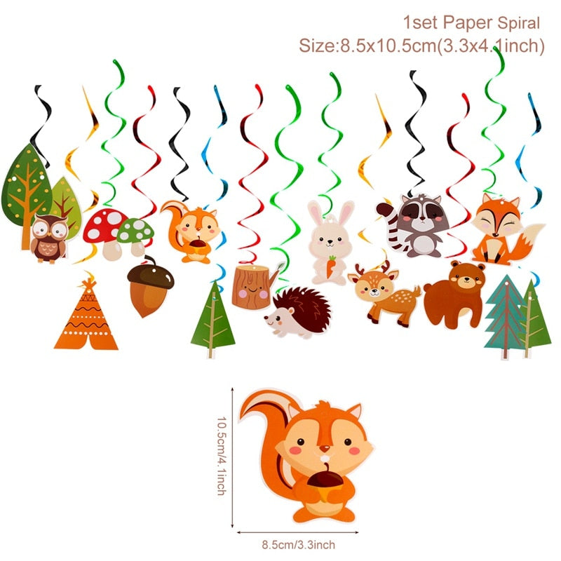 Staraise Woodland Animal Jungle Forest DIY Party Decor Woodland Birthday Party Baby Shower Decor Kids Birthday Party Supplies