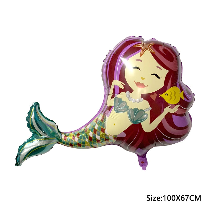 Little Mermaid Party Supplies Mermaid Balloon Banner Decoration Mermaid Birthday Party Favors Kids Birthday Parties Decorations