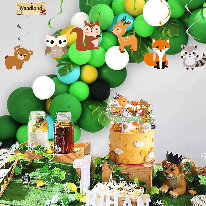 Staraise Woodland Animal Jungle Forest DIY Party Decor Woodland Birthday Party Baby Shower Decor Kids Birthday Party Supplies