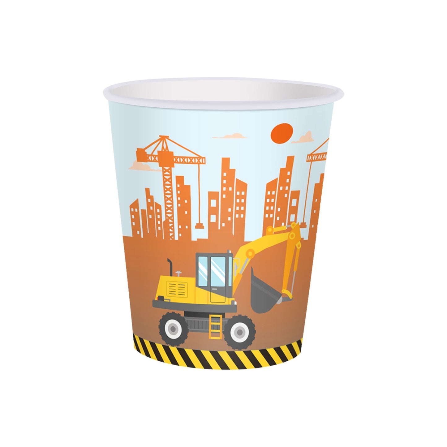 Construction Theme Tableware Tractor Truck Paper Cups Plates Tablecloth For Kids Boy Birthday Party Decorations