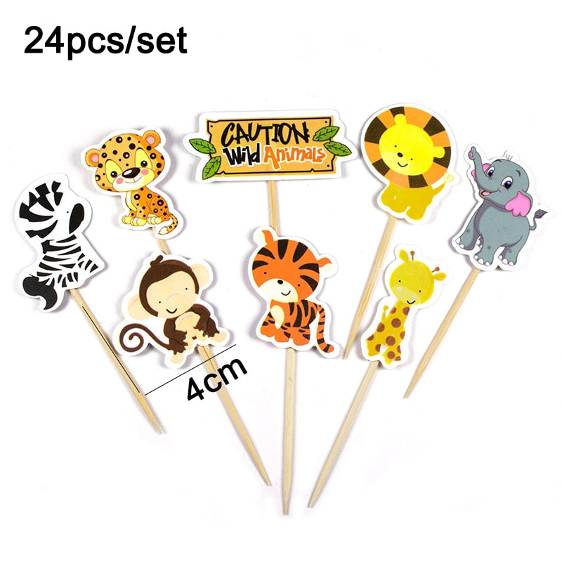 New! Wild One Birthday Party Balloons Jungle Safari Party Forest Decoration Kids First 1st Birthday Safari Jungle Party Supplies