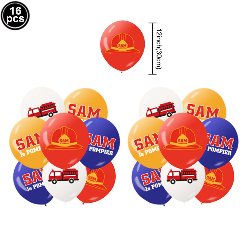 Jumbo Fireman Sam Balloons Fire Truck Foil Ballons Firefighter Themed Birthday Party Decortions Baby Shower Fire Engine Ballons