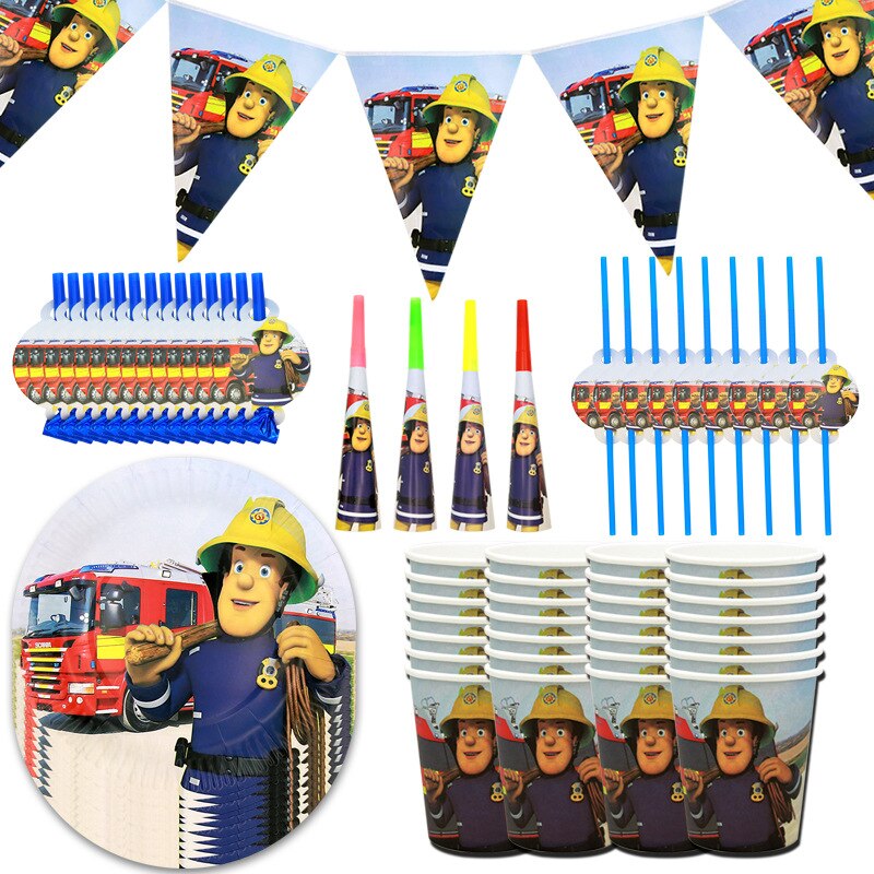 Jumbo Fireman Sam Balloons Fire Truck Foil Ballons Firefighter Themed Birthday Party Decortions Baby Shower Fire Engine Ballons