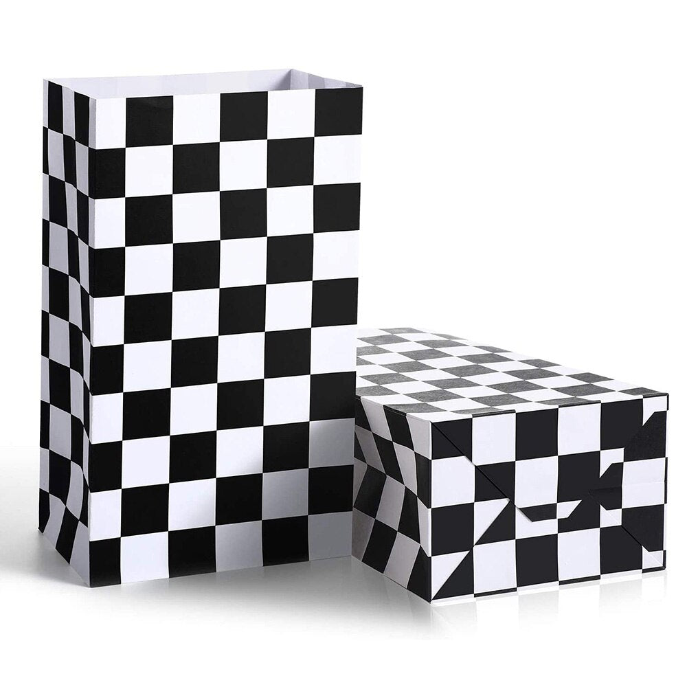 1set 137x274cm Black White Tablecloths Racing Car Motorcycle Theme Party Dispossible Plastic Tablecover Birthday Party Supplies