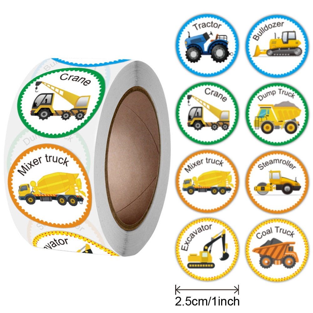 Construction Theme Tableware Tractor Truck Paper Cups Plates Tablecloth For Kids Boy Birthday Party Decorations