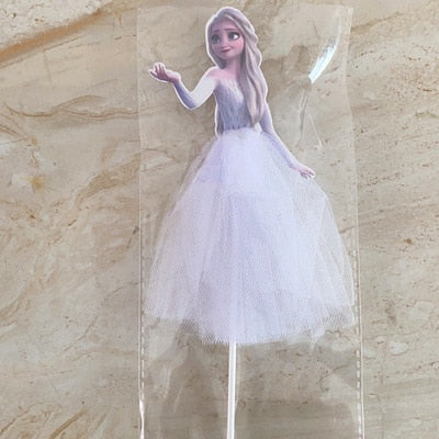 1pcs 21cm Princess Birthday Party Decorations Kids Cake Topper for Girls Birthday Decoration Anniversaire Cake Supplies