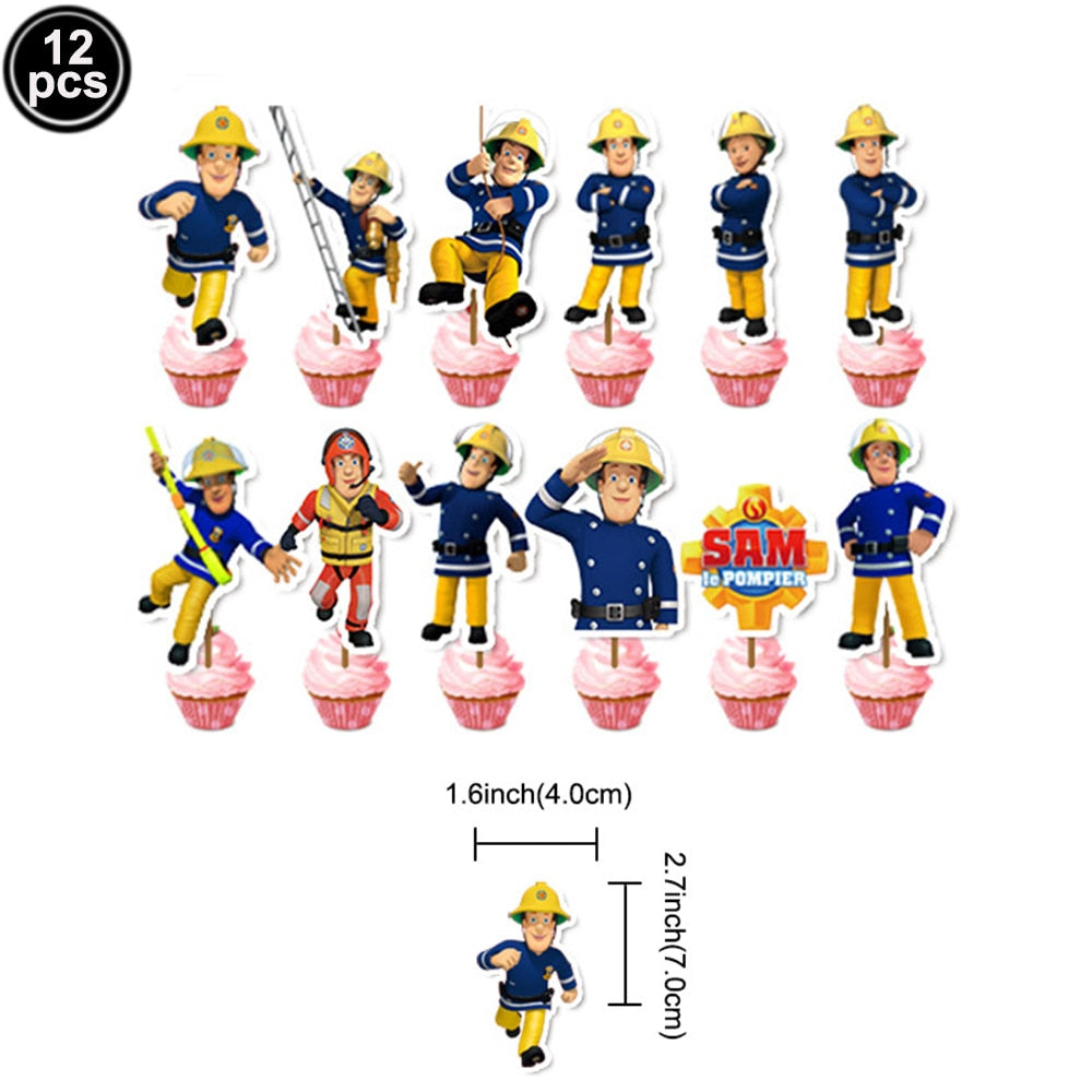 Jumbo Fireman Sam Balloons Fire Truck Foil Ballons Firefighter Themed Birthday Party Decortions Baby Shower Fire Engine Ballons