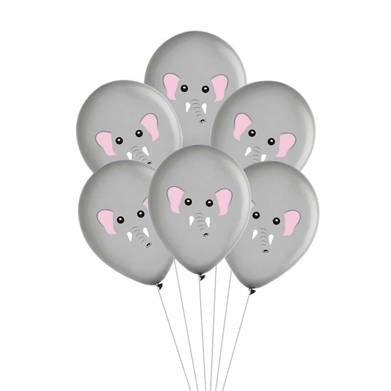 10pcs 12inch Jungle Wild Animal Party Supplies Birthday Decorations Latex White Balloons Kids Birthday Party Animal Balloons