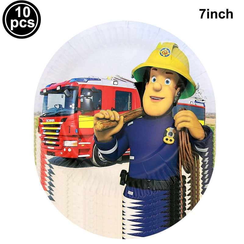 Jumbo Fireman Sam Balloons Fire Truck Foil Ballons Firefighter Themed Birthday Party Decortions Baby Shower Fire Engine Ballons