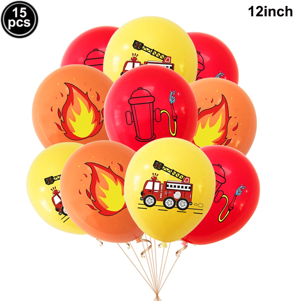 Jumbo Fireman Sam Balloons Fire Truck Foil Ballons Firefighter Themed Birthday Party Decortions Baby Shower Fire Engine Ballons