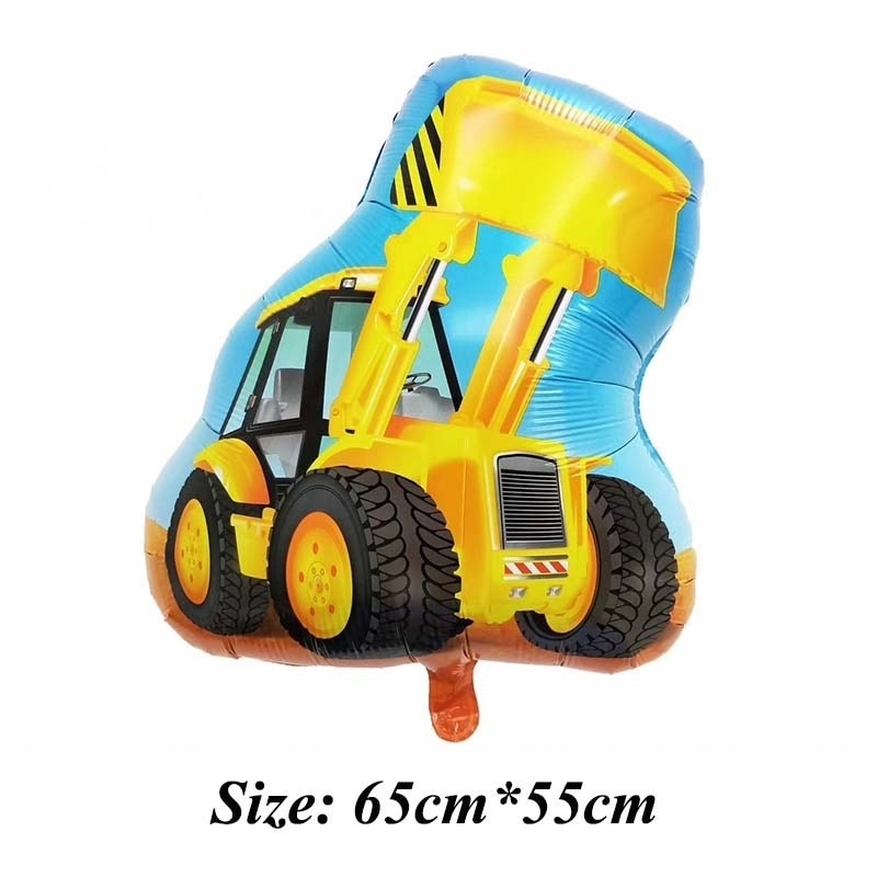 Construction Theme Tableware Tractor Truck Paper Cups Plates Tablecloth For Kids Boy Birthday Party Decorations