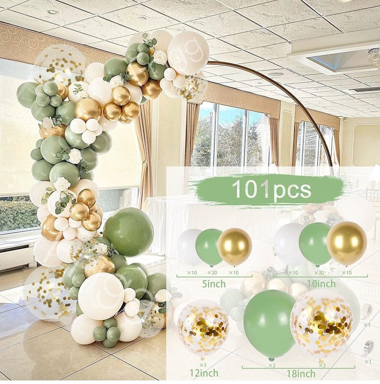 Macaron Green Balloon Garland Arch Kit Jungle Safari Theme Birthday Party Decorations Kids Wedding Balloon Baby Shower Boy Decor